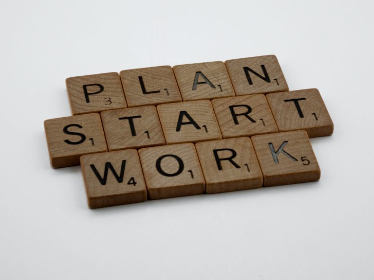 Plan, then start and work